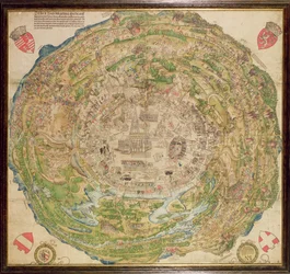Circular Map of Vienna during the Turkish siege