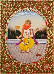 Lord Ganesha Ganpati with Embroidery
