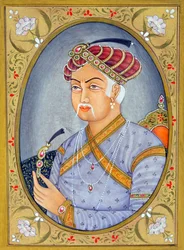 Miniature Painting of Mughal Emperor Akbar