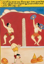 Miniature Painting on Paper, Dev Shakha, Nathdwara School