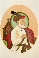 Portrait of Mughal Emperor Bahadur Shah, India