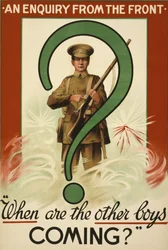 Great War Recruitment Poster, issued in Ireland