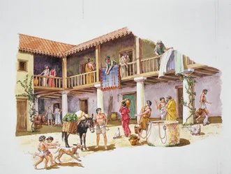 Ancient Athens - reconstruction of a house