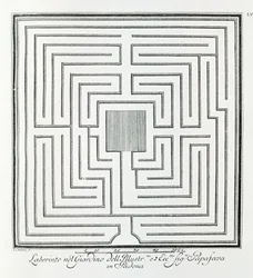 Labyrinth of the Garden of Villa Papafava, Padua, from 