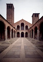 View of the Facade of the Church of Saint Ambrose