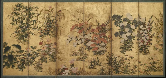Summer and Autumn Flowers, Edo Period