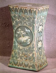 Korean art: ceramic pillow. Koryo period, late 12th century. Museum of Fine Arts, Duksoo Palace, Korea