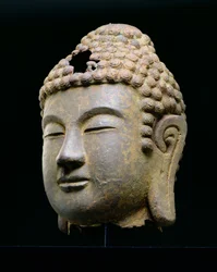 Head of Buddha, Korean, Late 8th, Early 9th Century AD