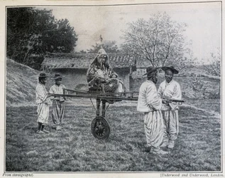 Korean Military Officer on Sedan Chair, Going to Imperial Audience