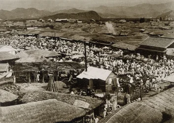 View of the market place in Daegu, Korea