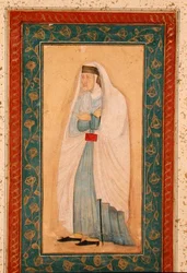 An old woman in Westernised dress, from the Large Clive Album, c.1760