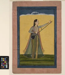 A Woman Tunes Her Tambura