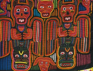 Hand-sewn colored cotton, San Blas Archipelago, Republic of Panama (detail)