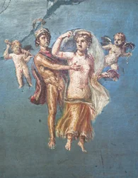 Mars and Venus on a Blue Background, Herculaneum
