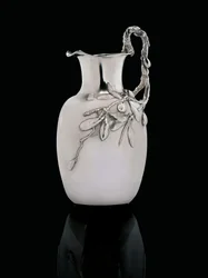 A silver pitcher, marked Grachev Brothers with the Imperial Warrant, St, c. 1899