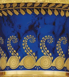 Detail from a two-handled porcelain and gold-leaf vase made by the Imperial Porcelain Factory in 1833 (detail)