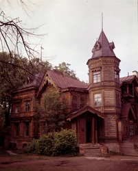 View of a 19th century dacha, Russian country house