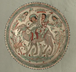 Bowl with a hunting scene from the tale of Bahram Gur and Azadeh