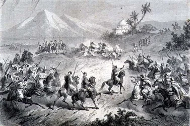 An Adventure, Travellers Attacked by Brigands, Illustration from 