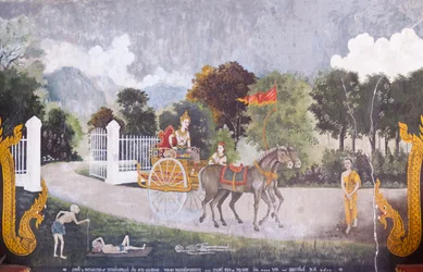 Fresco Depicting a Scene from the Life of Buddha, Wat Phra That Doi Suthep Temple