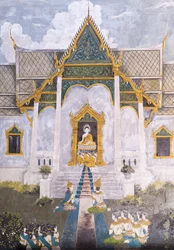 Fresco Depicting a Scene from the Life of Buddha, Wat Phra That Doi Suthep Temple