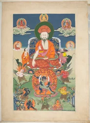 One of 12 Drawings Depicting Tibetan Deities by a Tibetan Artist, Probably at Lhasa, c.1800