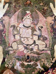 Gnya-khri-bcan-po, first king of Tibet. Thai-ka Tibetan Paris Musée Guimet