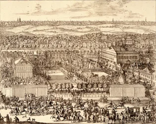 German Quarter Nemetskaya sloboda in Moscow right part, 1705