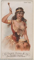 Tam Tam, from the Musical Instruments Series N82 for Duke Brand Cigarettes, 1888