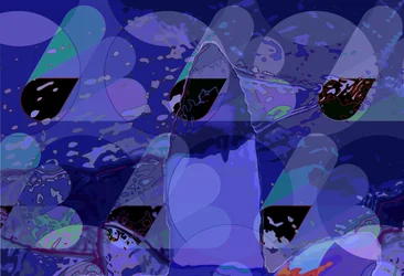 Water Lily Vert 1 Abstract