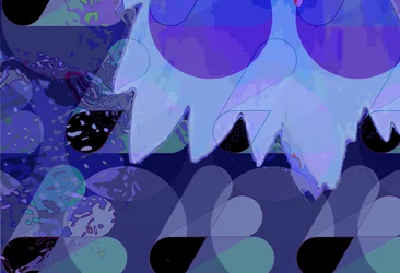 Water Lily Vert 3 Abstract