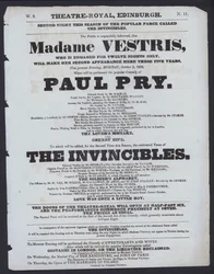 Theatre programme for the Theatre Royal, Edinburgh, 5 October 1829