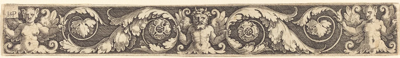 Ornament with One Male and Two Female Figures
