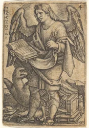 Plate 4: Saint John with his head turned three-quarters to the left, with a book in his right hand, 1541