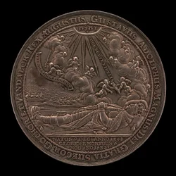 Death of Gustavus II Adolphus, King of Sweden [obverse], 1634