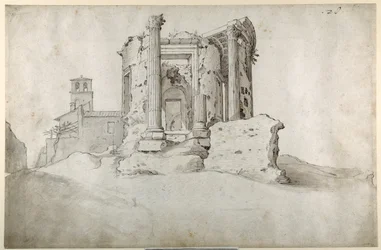 Ruins of the Temple of the Tiburtine Sibyl at Tivoli