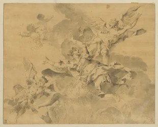 A Queen Consigned to Hell by Avenging Angels (c.1676-1746)