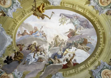The Apotheosis of Hercules. Fresco by Sebastiano Ricci (1659-1734). Marucelli Fensi Palace, Florence.