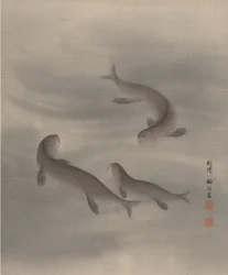 Otters Swimming, ca. 1890-92