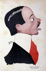 Portrait of Alberto Santos-Dumont, Brazilian engineer and aeronautics by Sem