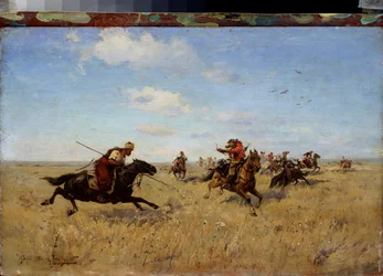 Fight Between Dnieper Cossacks and Tatars