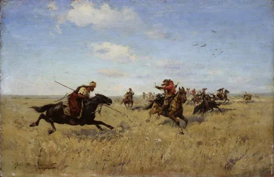 Fight between Dnieper Cossacks and Tatars