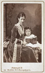 Empress Maria Fyodorovna Dagmar of Denmark with son Nicholas Alexandrovich of Russia