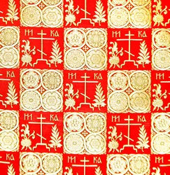 Olovyanishnikov Manufactory Half-Silk Satin, early 20th century