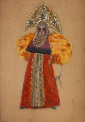 Costume design for the opera The Golden Cockerel by N. Rimsky-Korsakov