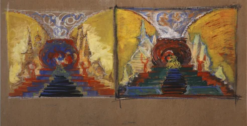 Stage Design for the Opera The Golden Cockerel by N. Rimsky-Korsakov