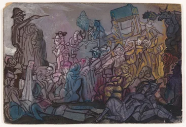 Stage Design for the Ballet Petrushka by I. Stravinsky