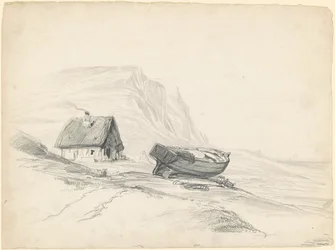 House and Boat at the Shore