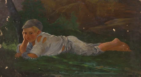 Boy Lying on the Ground