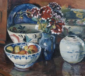 Arrangement with Jars and Flowers